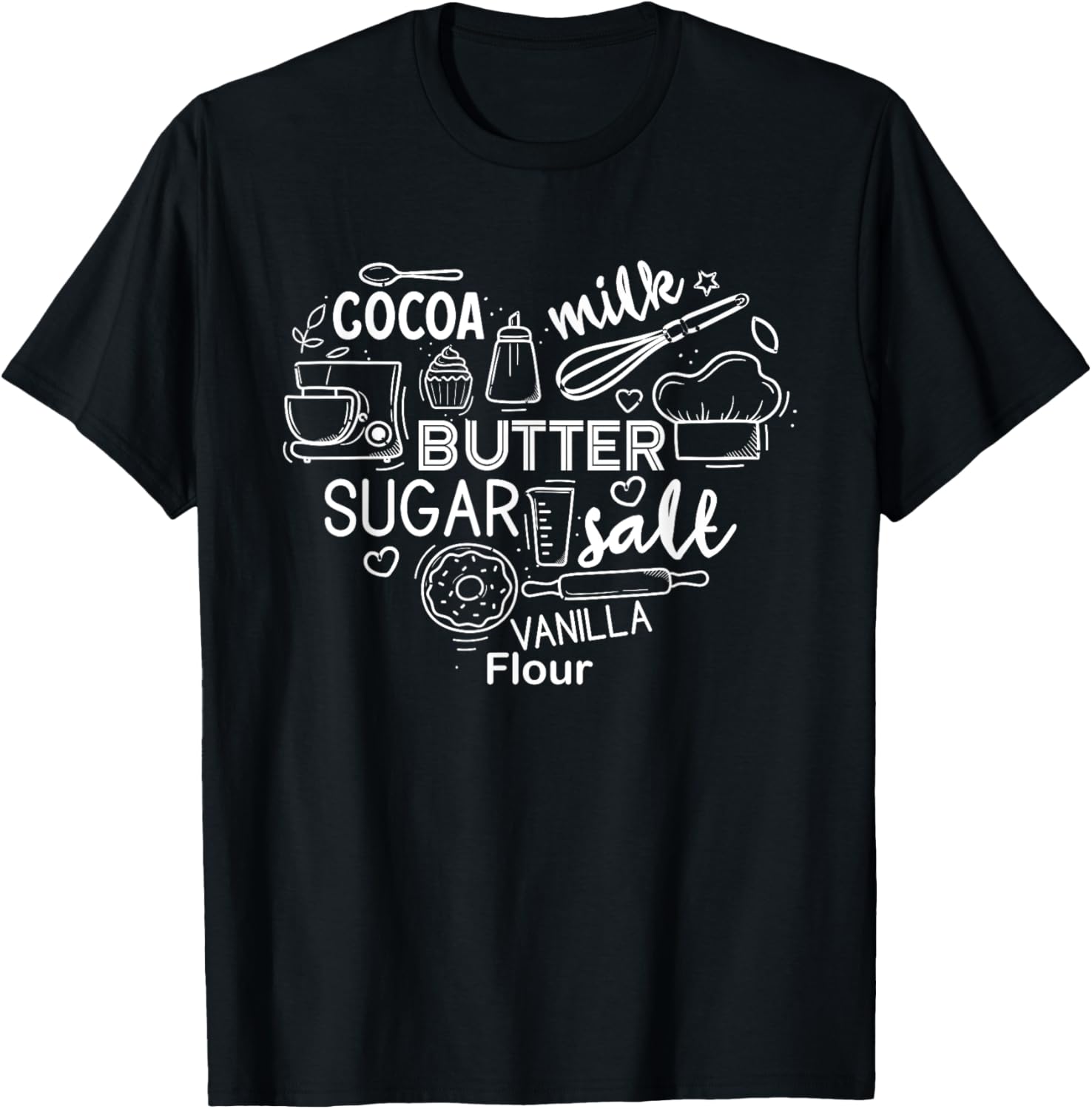 Baking Lover Heart Pastry Chef Baker Cook Cupcake Bakery