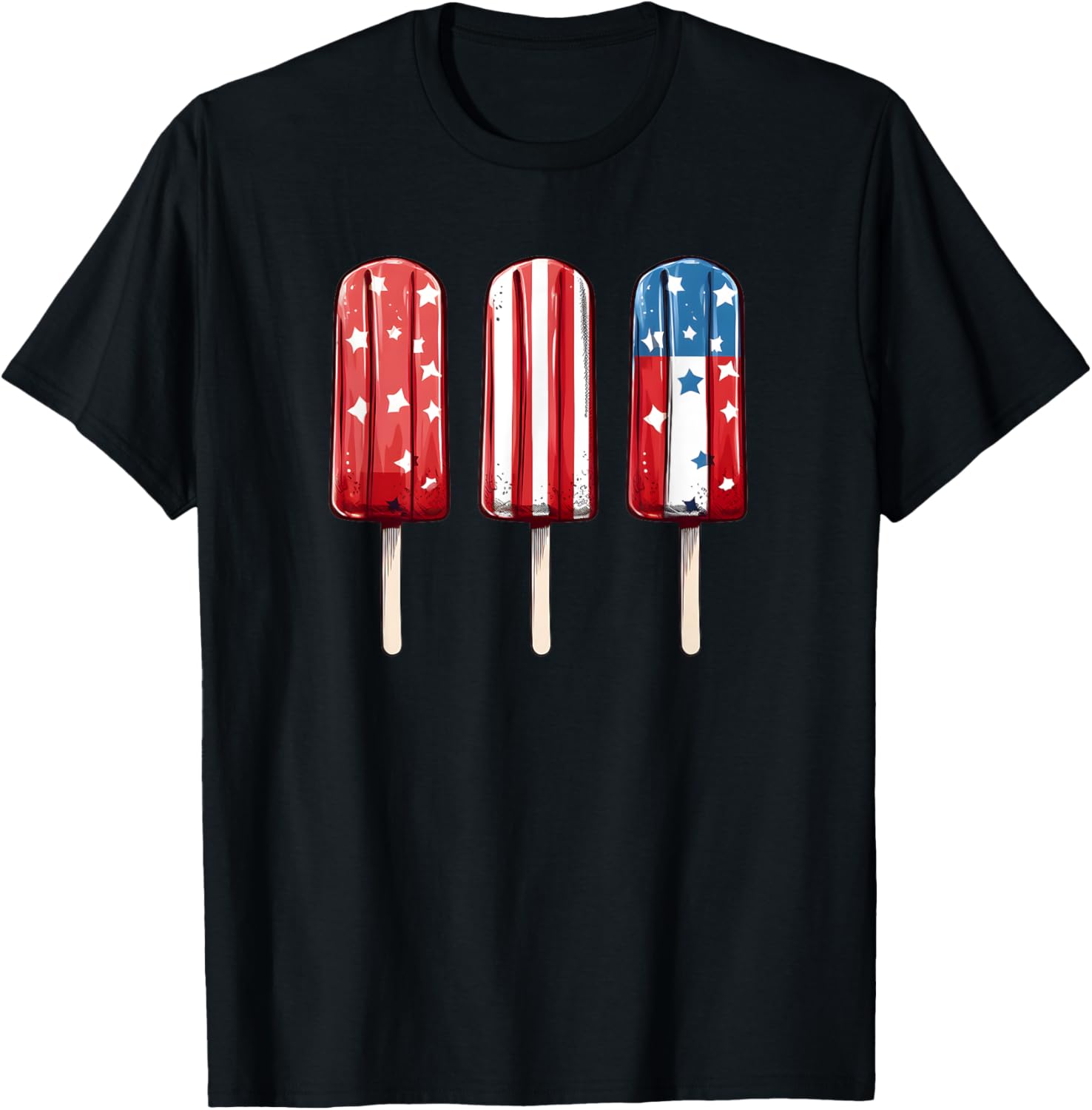 American Flag Popsicles T Shirt for Women Kids Men