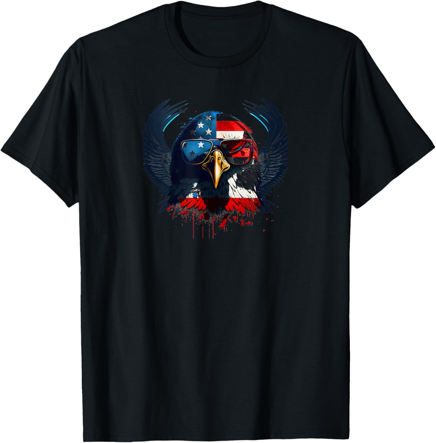 American Flag Bald Eagle T Shirt for Women Men
