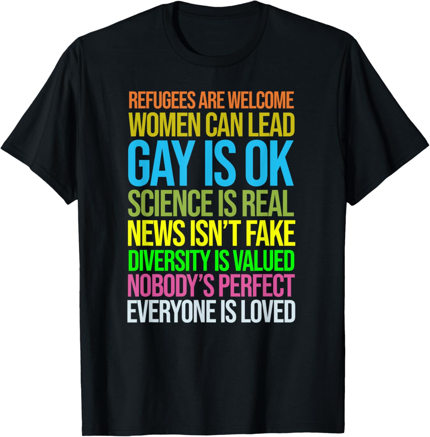 Anti Trump TShirt Science Refugees Love Womens Rights Gay