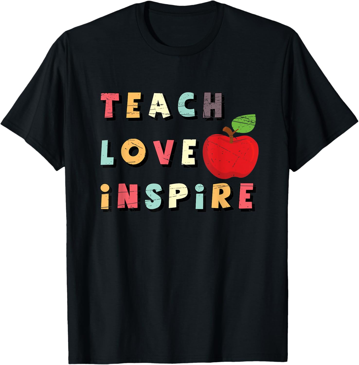 Back To School Apple Vintage Teach Inspire Love Teacher
