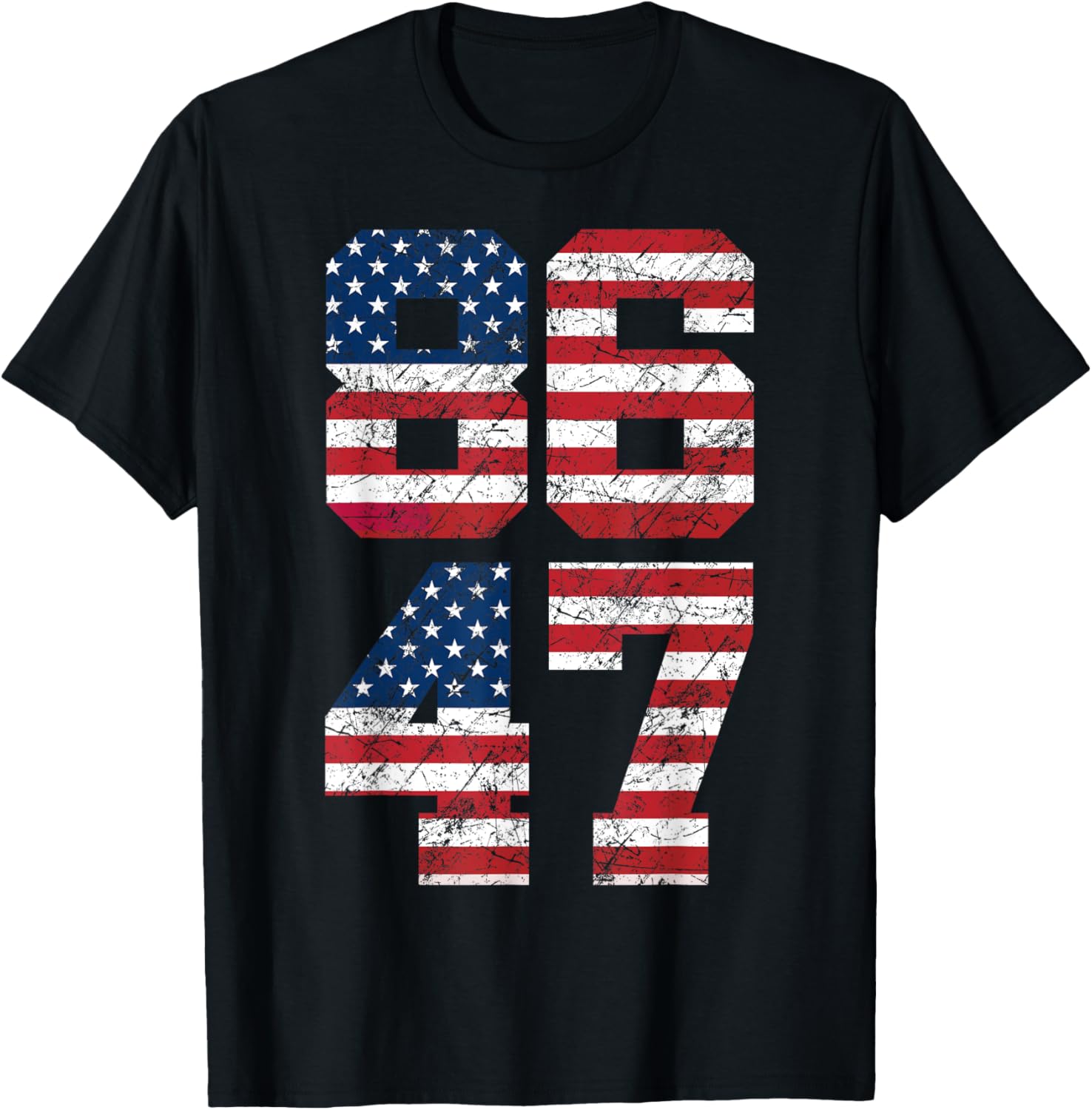 Anti Trump 8647 86 47 Retro Anti Trump US Flag Impeach 47 US
