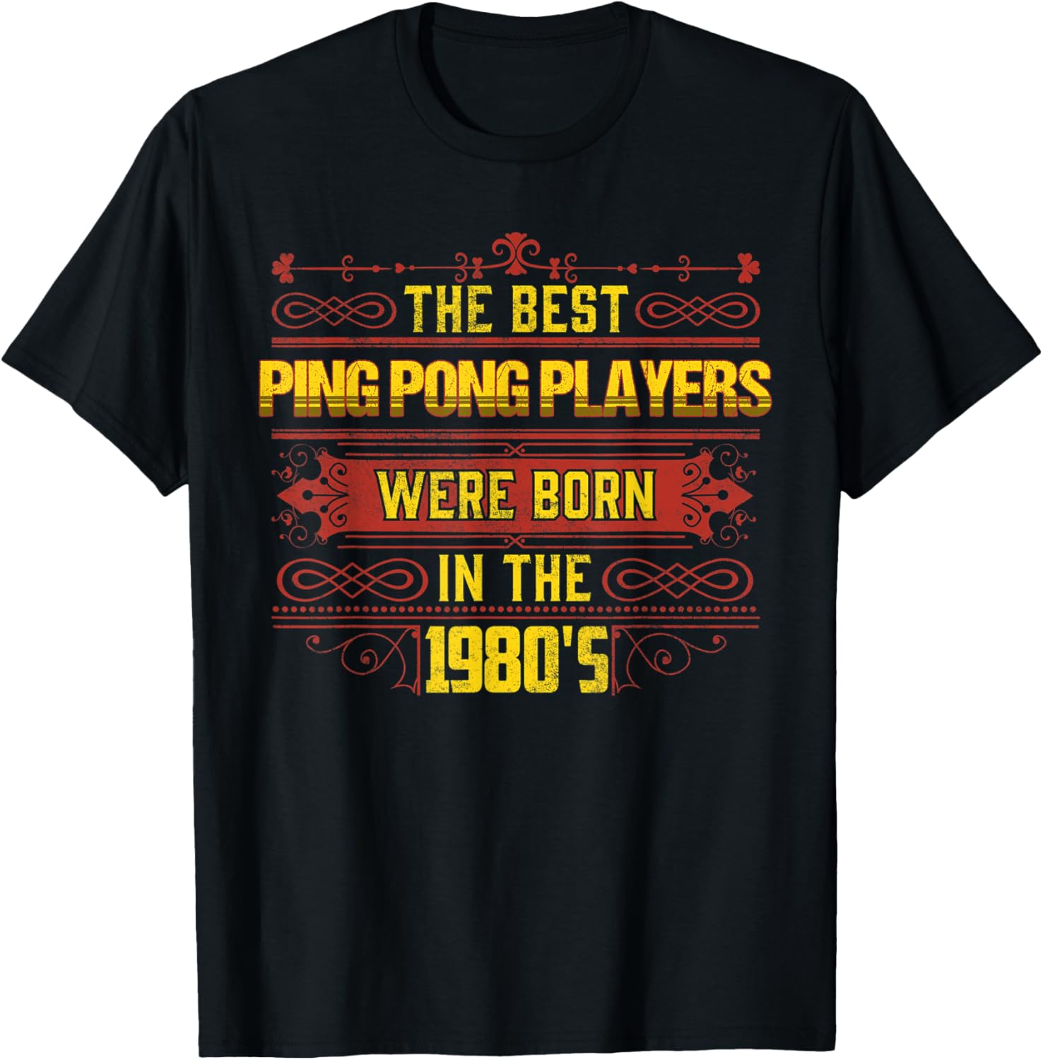 Birthday Gifts for Table Tennis Players 80s Retro Bday Tee