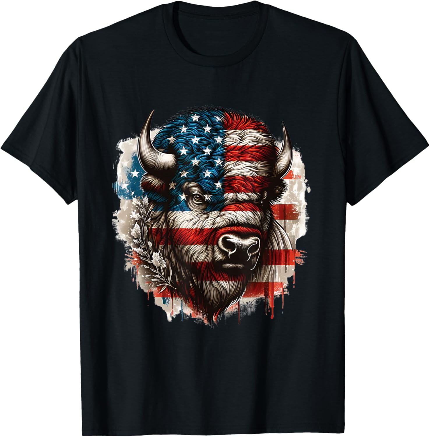 American Buffalo American Bison American Flag American Bison